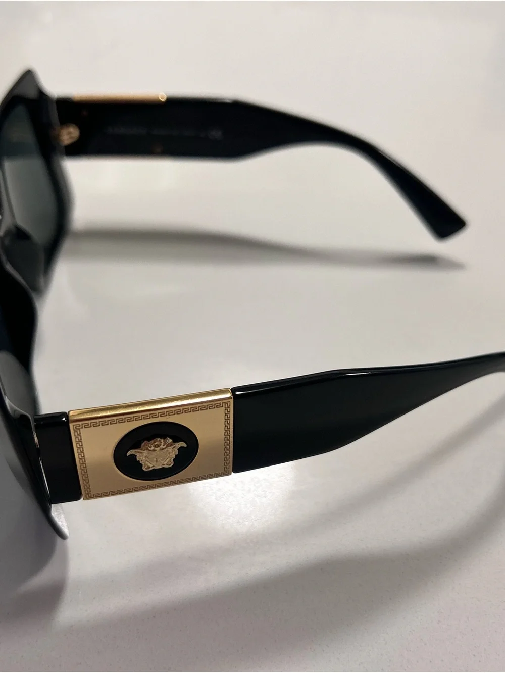 Versace Black Oversized Square Havana Women's Sunglasses